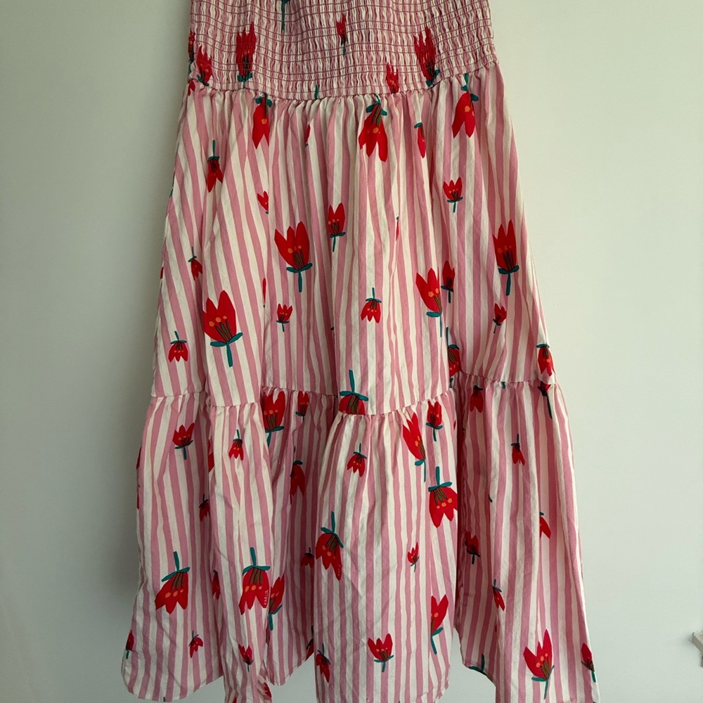 Karlie Floral Striped Maxi Skirt